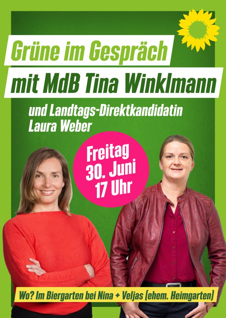 Biergarten-Gespräch mit MdB Tina Winklmann und Laura Weber